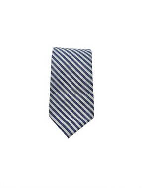 Chaps Men's Classic Necktie in Blue and White Diagonal Stripes Preppy Woven Tie